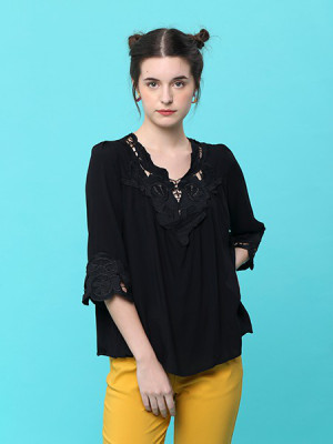 V-Neck Embroidered