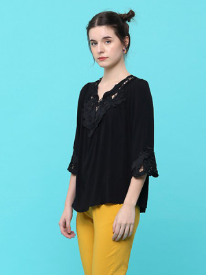 V-Neck Embroidered