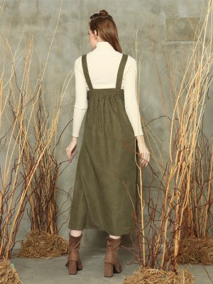 Waist-tie sleeveless dress