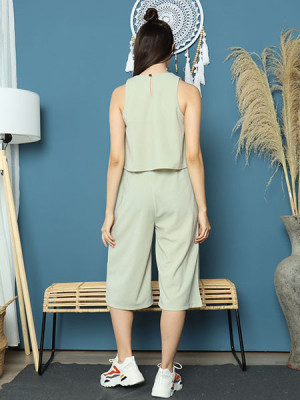 Cottage Core 2 Sets Sleeveless Top With Long Culotte