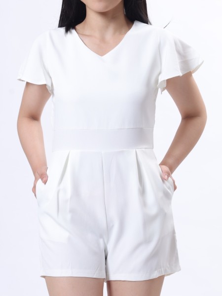 V Neck Playsuit