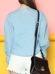 Denim V Neck Shirt