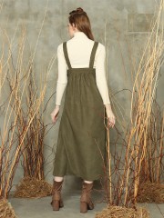 Waist-tie sleeveless dress