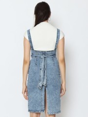 Cottage Core Hearth Neckline Denim Dress